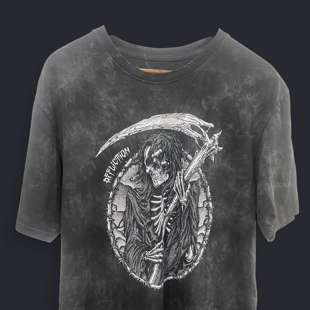 Affliction Men's Black and Grey T-shirt